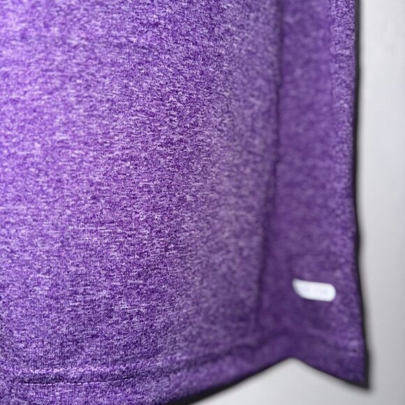 Starter Girls Purple Heather T-Shirt Crew Neck Short Sleeves Polyester - Picture 3 of 4